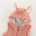 thumbnail image 6 of Kids Coat Girls Coats Baby Unisex Cotton Solid Autumn Solid Cute Warm Hooded Vest Coat Clothes, 6 of 8