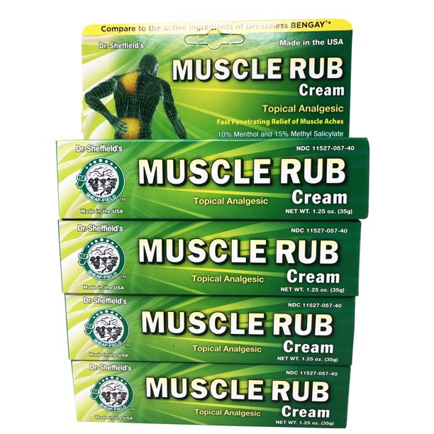 Dr. Sheffield's Muscle Rub Cream 1.25 oz Each Pack Of 4