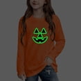 thumbnail image 6 of Xdegoge Halloween Sweatshirt Girls Child Long Sleeve Funny Pumpkin Face Pullover Tops Casual Fall Holiday Party Costume Crewneck Daily Wear Shirts, 6 of 9