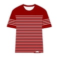 thumbnail image 6 of Womens Relaxed Fit Crop Top Short Sleeve Striped Crewneck Casual Soft T Shirt Boxy Summer Tee,Size 2XL, 6 of 6