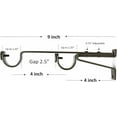 thumbnail image 4 of Urbanest Adjustable Double Rod Bracket, Up to 1 1/8", Antique Gold, Set of 2, 4 of 8