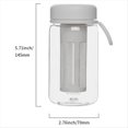 thumbnail image 3 of Cold Brew Coffee Maker Travel Tumbler with Soft Silicone Handle Portable Iced Coffee & Tea Infuser with Travel Cup,White,1 * Coffee cup,White, 3 of 6