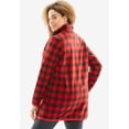 thumbnail image 2 of Woman Within Plus Size Zip-Front Microfleece Jacket Long Oversized Fleece, 2 of 6