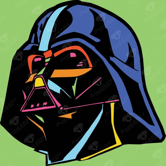 DIAMOND ART CLUB® Darth Vader Reimagined Diamond Painting Kit, Fun DIY Crafts for Adults, Round Diamond Art Canvas, 9" x 9" (22.8 cm x 22.8 cm)