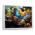 thumbnail image 2 of Designart "Blue and Yellow Butterfly Wings of Wonder" Animals Framed Wall Art - Modern Farmhouse Blue Butterfly Entryway Framed Wall Art, 2 of 6