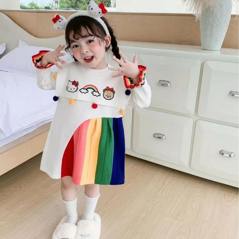 navy blue dress for baby girl Soft, snuggly and ready for winter cuddles 🥰❣️ Hello Kitty Winter Dress  12” Plush: $44.00 Hello Kitty Winter Dress 24” Plush: $175.00 Hello Kitty  Winter Dress 31” Plush: $250.00 main image 1