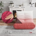 thumbnail image 2 of WHGBJA Adults Comfy and Soft Knitted Fabric Togo Sofa and Lounge Bean Bag Chair, Gradient White+Pink, 2 of 5