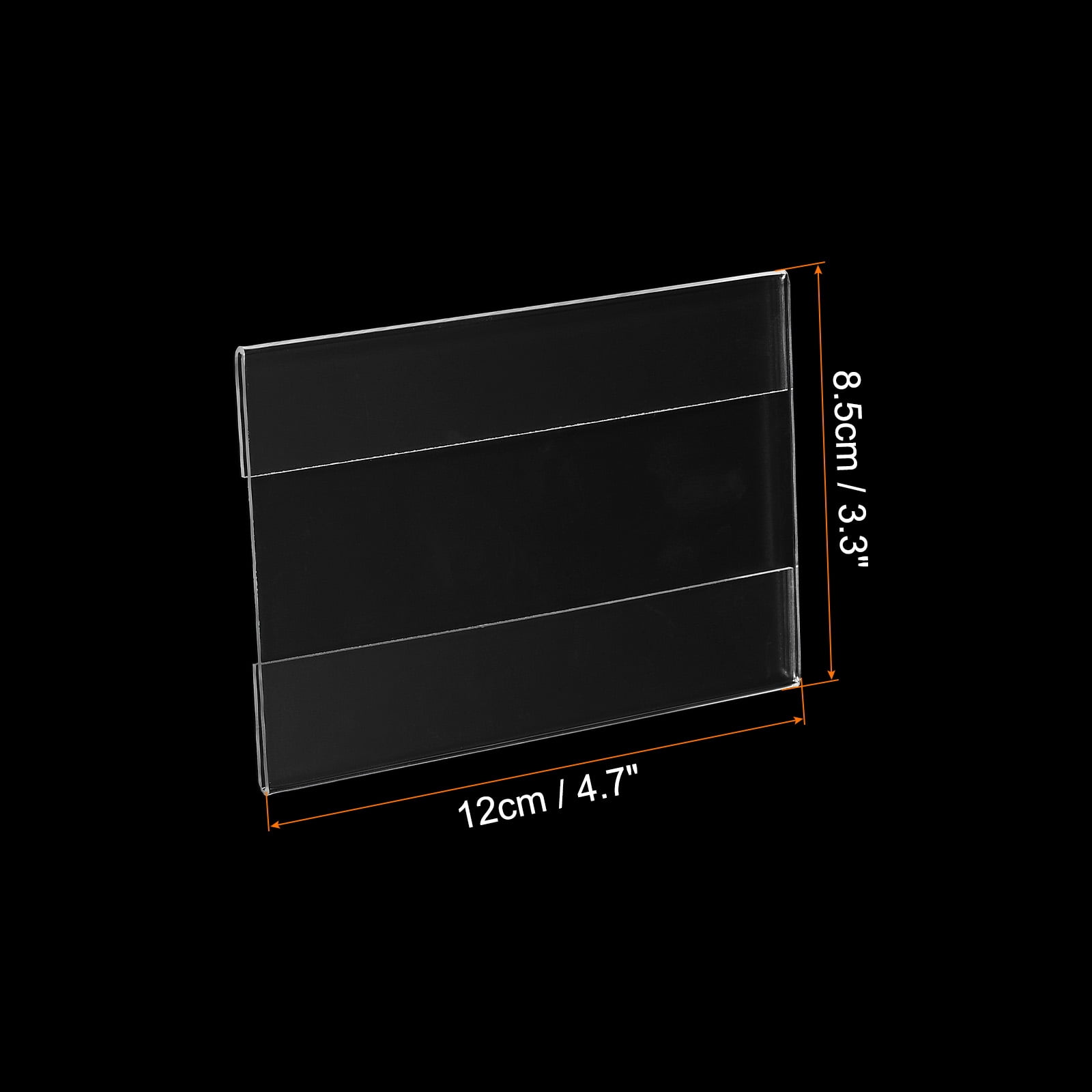 Unique Bargains Wall Mount Acrylic Sign Holder with Tape Adhesive for Displaying 3.5"x4.5"