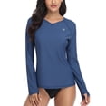 thumbnail image 1 of BeautyIn Women V-Neck Rash Guard UPF 50+ Sun Protection Swimwear Shirt, 1 of 6
