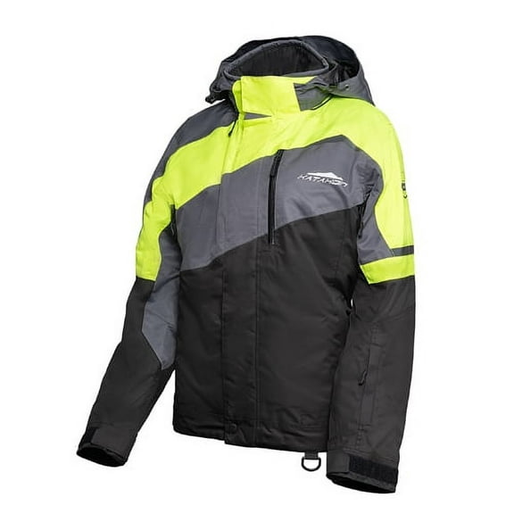 KATAHDIN GEAR RECON JACKET WOMENS, BLACK/GREY/HI-VIZ - MEDIUM