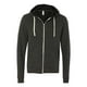 thumbnail image 1 of Bella + Canvas Unisex Triblend Sponge Fleece Sudadera con capucha y cremallera completa XS Char-Black Trib bella lienzo 3909, 1 of 1