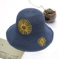 thumbnail image 3 of CoCopeaunts Women Straw Bucket Hat Wide Brim Sunshade Vacation Beach Sunflower Embroidery Summer Handmade Packable Fisherman Hat, 3 of 8