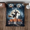 thumbnail image 4 of Happy Halloween Miniature Pinscher Witch Pumpkins Bats Quilt Bedding Set Mini Pin Dog Lover 1 Blanket Bed Cover 2 Pillowcases - 13012, 4 of 5