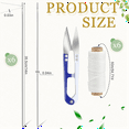 thumbnail image 2 of 13 Pcs Lei Needle Kit Include 6 Pcs Stainless Steel Long Needle 6 Twine 1 Sewing Scissors for DIY Marigold Garland, 2 of 7