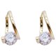 thumbnail image 2 of Pendientes para mujer, regalos para mujer, pendientes redondos de diamantes, pendientes con hebilla de circonita irregular, pendientes de aleación, 2 of 5