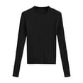 thumbnail image 1 of Timegard Chandails pour Femmes Col Rond Manches Longues Chandail Automne Hiver Décontracté Confortable Bas, 1 of 4