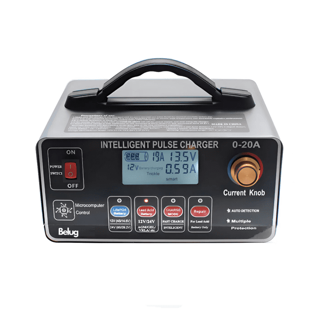 Cargador De Batería Inteligente De 12 V, 24 V, 20 A, 400 W Belug Gris