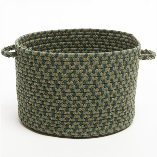 Rhody Rug TR22B018X012 18 x 12 in. Twin River Basket, Green & Multi Color