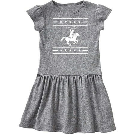 

Inktastic Cowboy Silhouette Team Roping Rodeo Gift Toddler Girl Dress