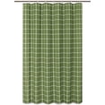 thumbnail image 1 of Extra Long Textured Fabric Shower Curtain 72" Width by 84" Length, Sage Checkered Printed Bathroom Curtain Machine Washable, 1 of 5