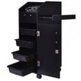 thumbnail image 2 of Online Gym Shop CB17059 Beauty Salon Spa Rolling Trolley 4 Storage Trays & Locking Door, 2 of 4
