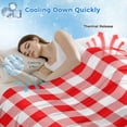 thumbnail image 3 of Red White Plaid Cooling Blanket,Lightweight Breathable Summer Throw Blanket with Double Sided Cold Effect,Modern Farmhouse Buffalo Check Gingham Picnic Blankets Bed Sheet for Hot Sleepers 50"x60", 3 of 8