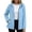 Blue, variant on Zpzdpjkx Women's Waterproof Hooded Rain Jacket, Long Sleeve Zip-Up Windbreaker Coat with Drawstring