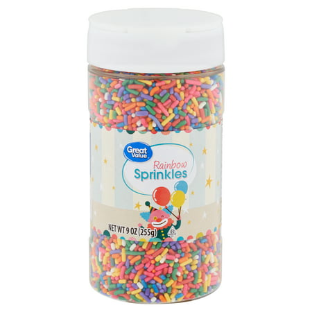 Great Value Rainbow Sprinkles, 9 oz