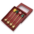 thumbnail image 1 of Juego de cucharas navideñas Cuchara para revolver navideña Cuchara creativa de acero inoxidable para café, té, cuchara para sopa, cuchara de postre para revolver, mezclar bebidas, batidos, mermeladas, 1 of 5