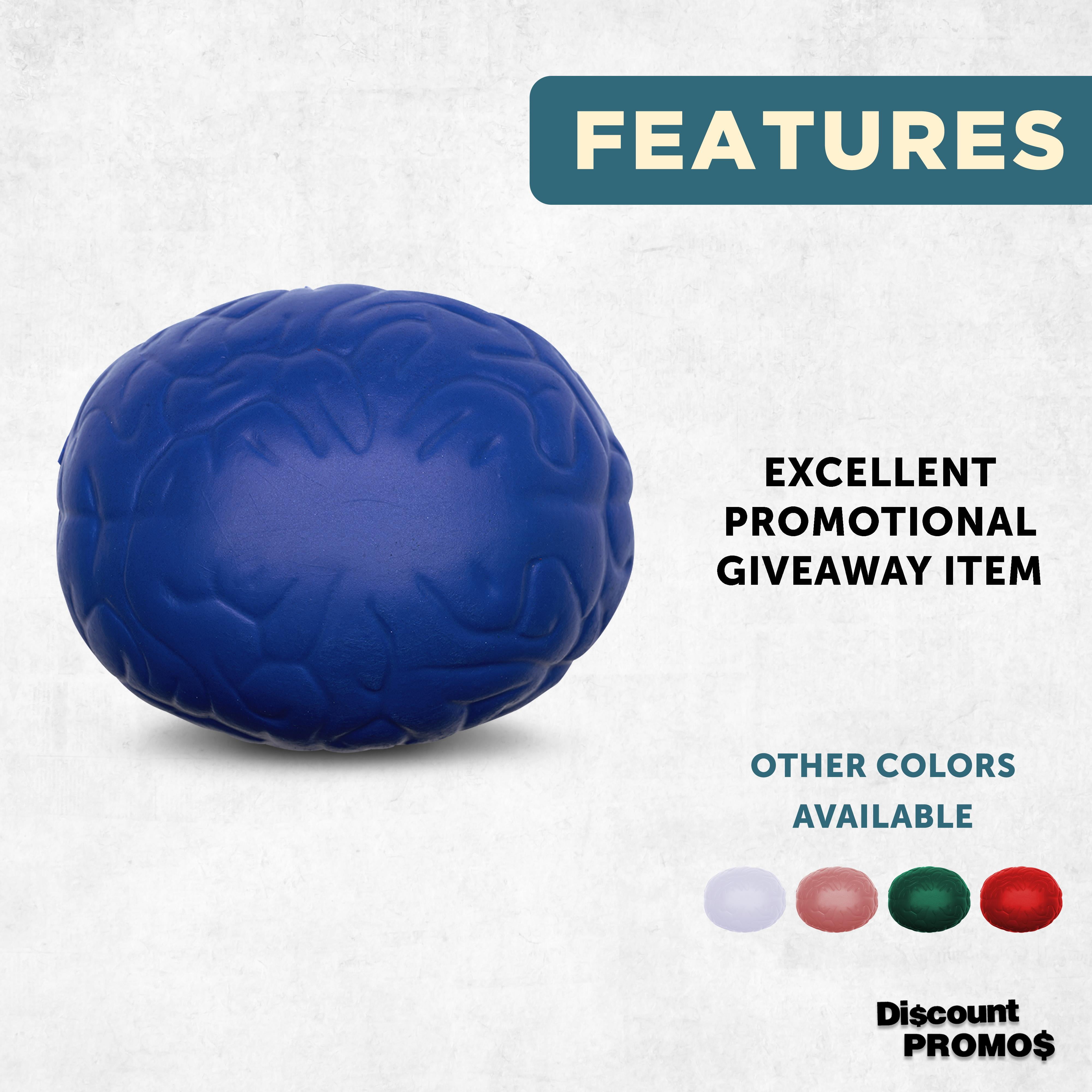 Brain Stress Balls Set of 10, Bulk Pack - Anxiety Stress Relief, Perfect for Your Desk, Office or Home - Blue