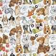 thumbnail image 6 of HAOXIT  Cartoon Dogs Footprints Round Tablecloth ,Stain Resistant Washable Polyester Table Cloth with White, Non Slip Decorative Table Cover for Restaurant Dining Table Camping 46-50, 6 of 8