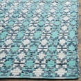 thumbnail image 5 of SAFAVIEH Montauk Jefferson Geometric Quatrefoils Cotton Area Rug, Turquoise/Multi, 9' x 12', 5 of 7