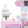 thumbnail image 3 of Barbie Coffee Break Set with Barista Blonde Doll and More than 12 Accessories, Including Coffee Machine/Smoothie, Food, Cups and Much More, HXN94, 3 of 6