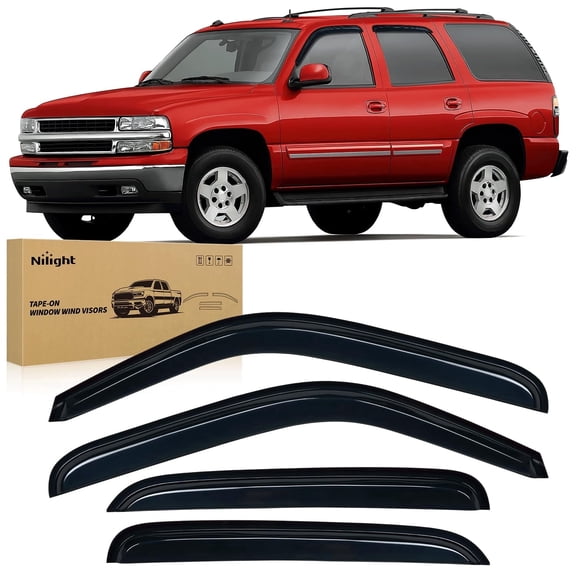 Nilight Window Rain Guards for Chevy Tahoe/GMC Yukon 2000 2001 2002 2003 2004 2005 2006, Out-Channel Window Visors Vent Wind Deflectors-4PCS