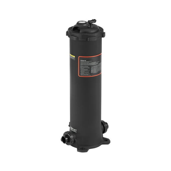 KFFKFF Pool Cartridge Filter, 100 sq.ft, Swimming Pool Filtration System 6142 GPH, Efficient Spa Filter System with 1.5 in Outlet Connection for In-Ground & Above-Ground Pools up to 23775 Gallons