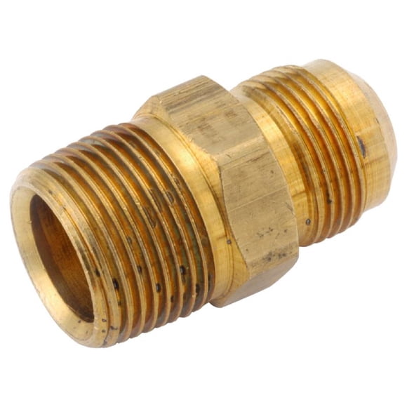 Adaptador para electrodomésticos de gas Anderson Metals Brass de 15/16 pulgadas Flare macho x 1/2 pu