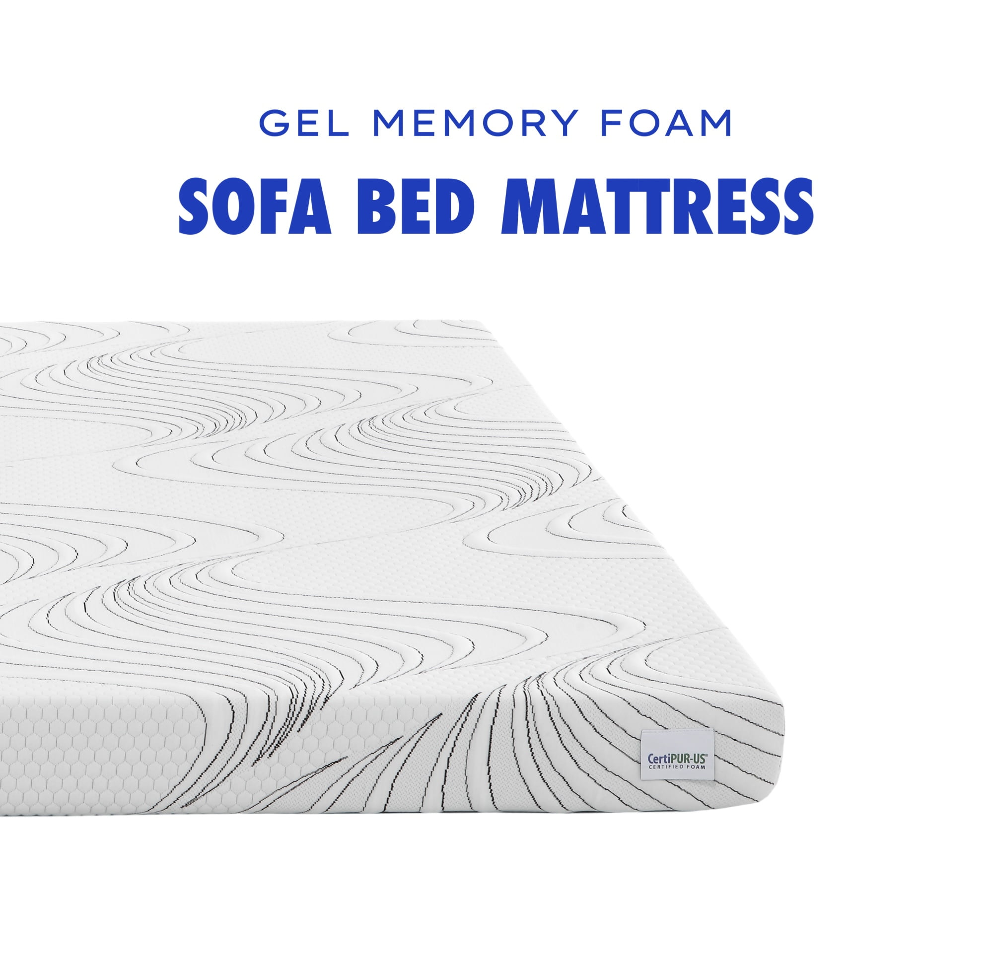 Memory Foam Replacement Mattress for Queen Sleeper Sofa Couch Bed 4-inch, Made In USA by Brookshire Rest