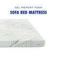 thumbnail image 2 of Memory Foam Replacement Mattress for Queen Sleeper Sofa Couch Bed 4-inch, Made In USA by Brookshire Rest, 2 of 8