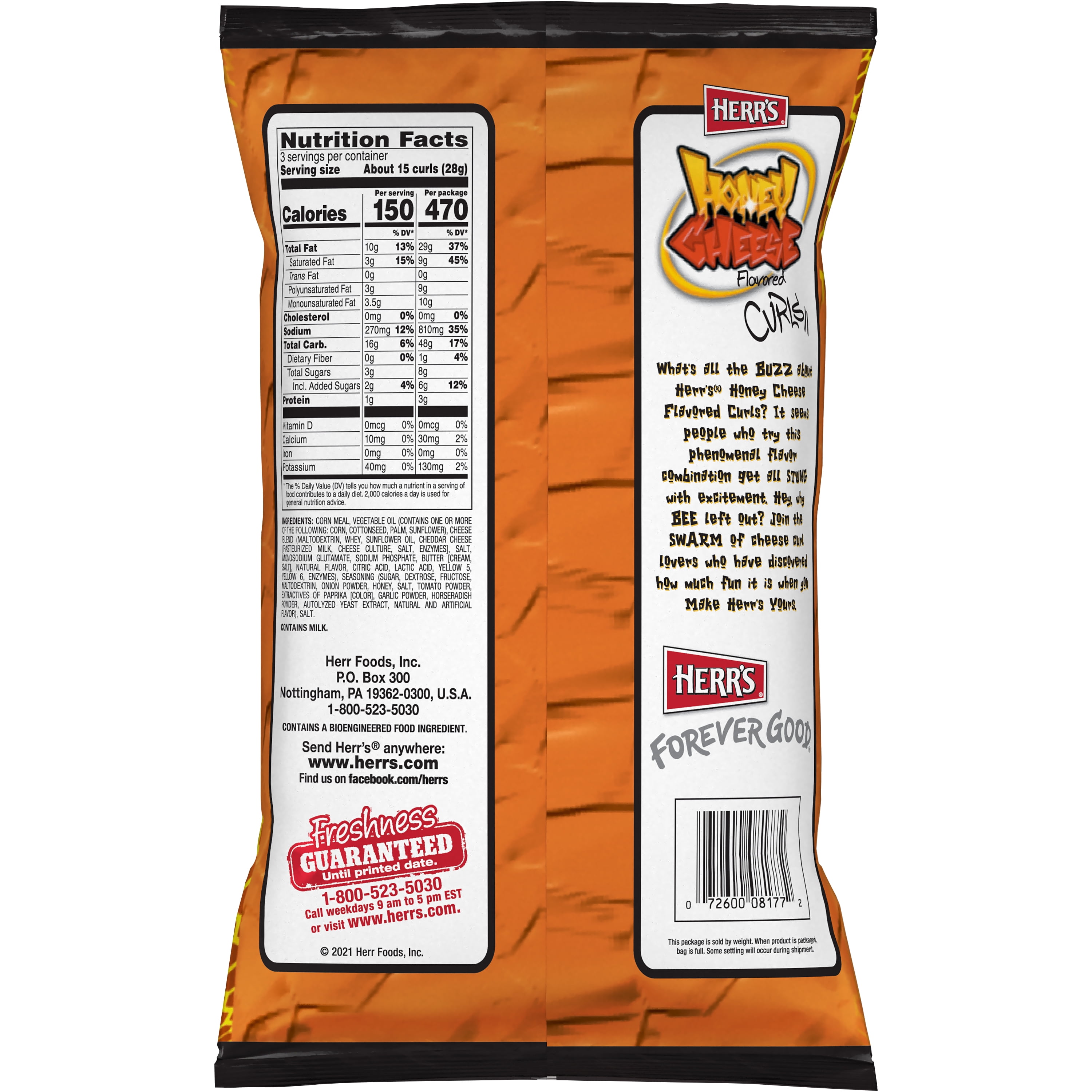 Herr's Honey Cheese Curls