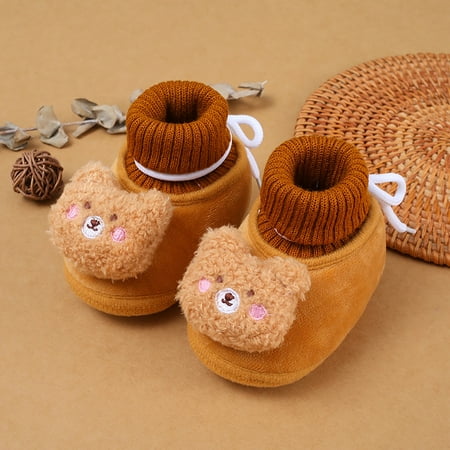 

BTJX Baby Girls And Boys Warm Shoes Soft Booties Soft Comfortable Toddler Shoes Warming Cotton Shoes