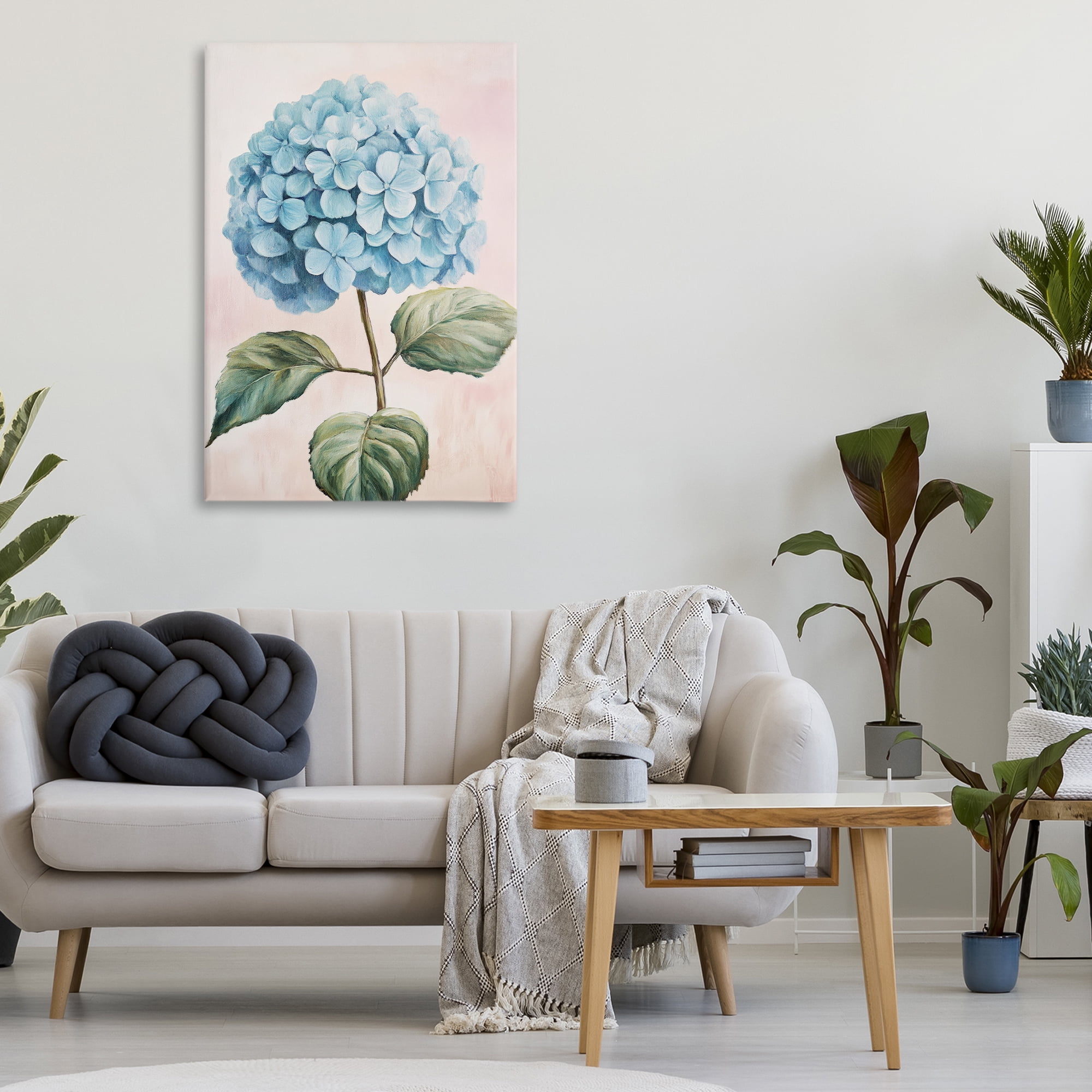 Stupell Industries Delicate Baby Blue Hydrangea Canvas Wall Art, design by Petal Prints Design