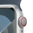 thumbnail image 3 of Apple Watch Series 9 With Blood Oxygen. GPS + Cellular 41mm Silver Aluminum Case with Storm Blue Sport Band - S/M., 3 of 10