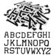 thumbnail image 3 of 2 Sets Decorative Iron On Patches Featuring English Letters For Crafts And Clothes Repair In Black Color Suitable For DIY Projects, 3 of 5
