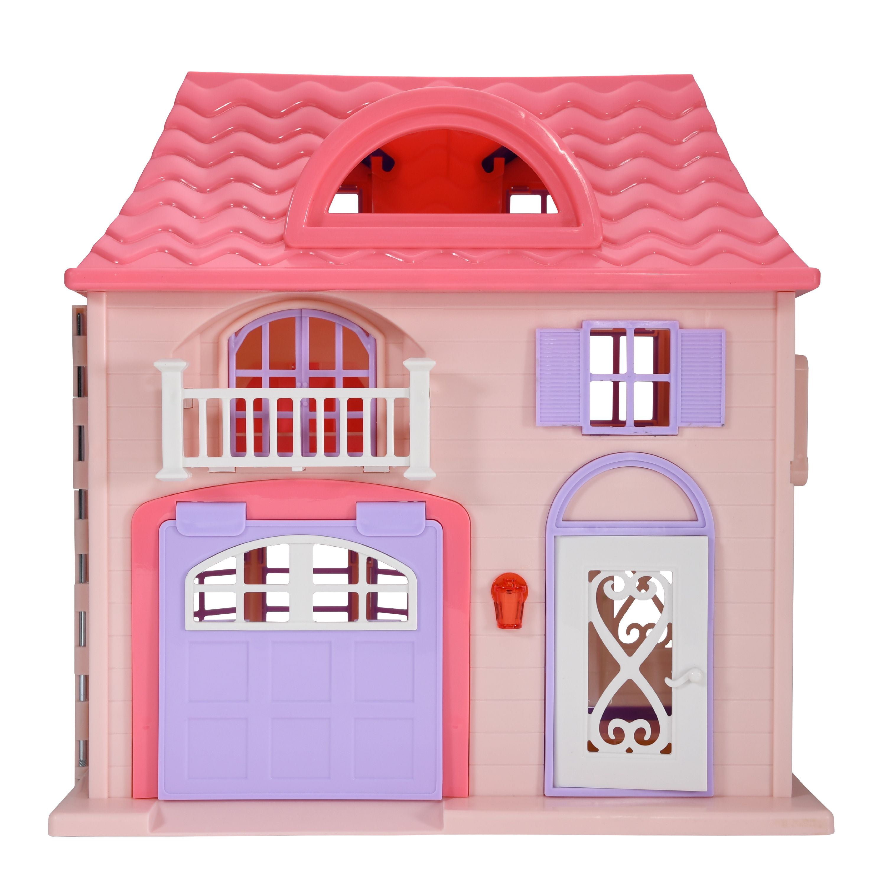 Free Shipping 21 pc collapsible dollhouse.. Boley Play Pretend Doll House Toy 
