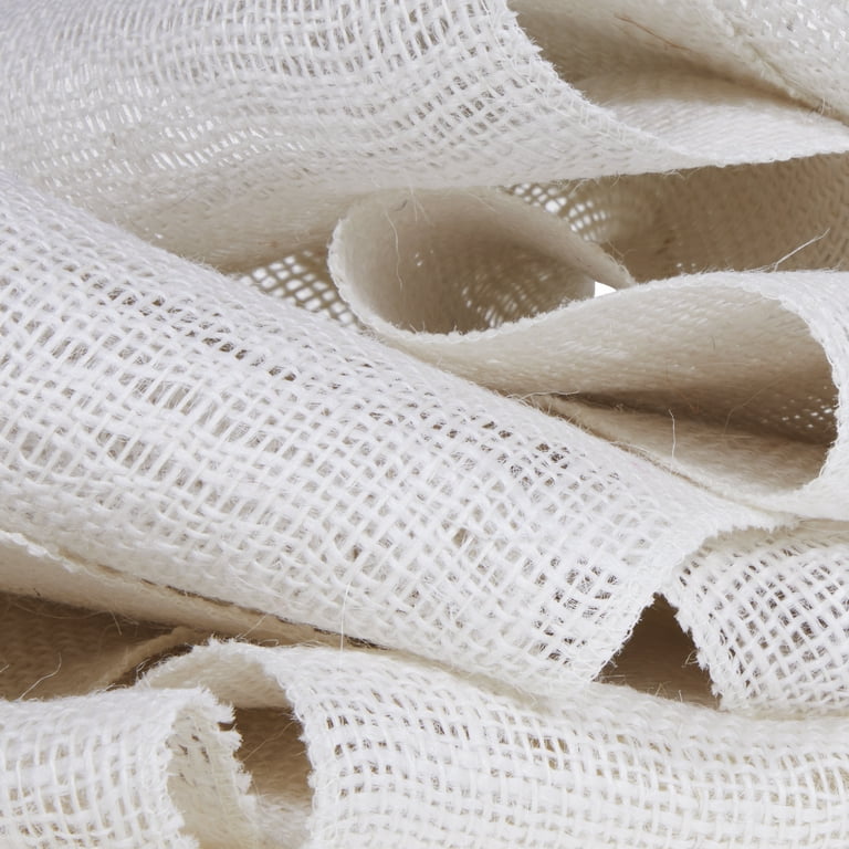 Wheat / Off-White Jute Fabric, Decorative Burlap