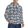 thumbnail image 2 of Naloa Tropical Sloth Men's Casual Hooded Collar Drawstring Hoodies Pullover Sweatshirts Casual Long Sleeve Shirts-4X-Large, 2 of 7