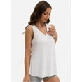 thumbnail image 5 of Womens Tank Tops V Neck Summer Trendy Casual Loose Fit Flowy Sleeveless Shirts, 5 of 6
