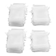 thumbnail image 2 of Drawstring Organza Bags, Elegant Simple 10x15cm Transparent  200Pcs Mini Organza Bags  Drawstring Design  For Jewelry For Party Decoration For Wedding White, 2 of 8