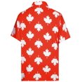 thumbnail image 6 of HAPPY BAY Men's Hawaiian Shirts Short Sleeve Button Down Shirt Mens Hawaii Shirts Boho Holiday Casual Summer Beach Shirts for Men Funny XL Maple Leaf Flag, Red, 6 of 6