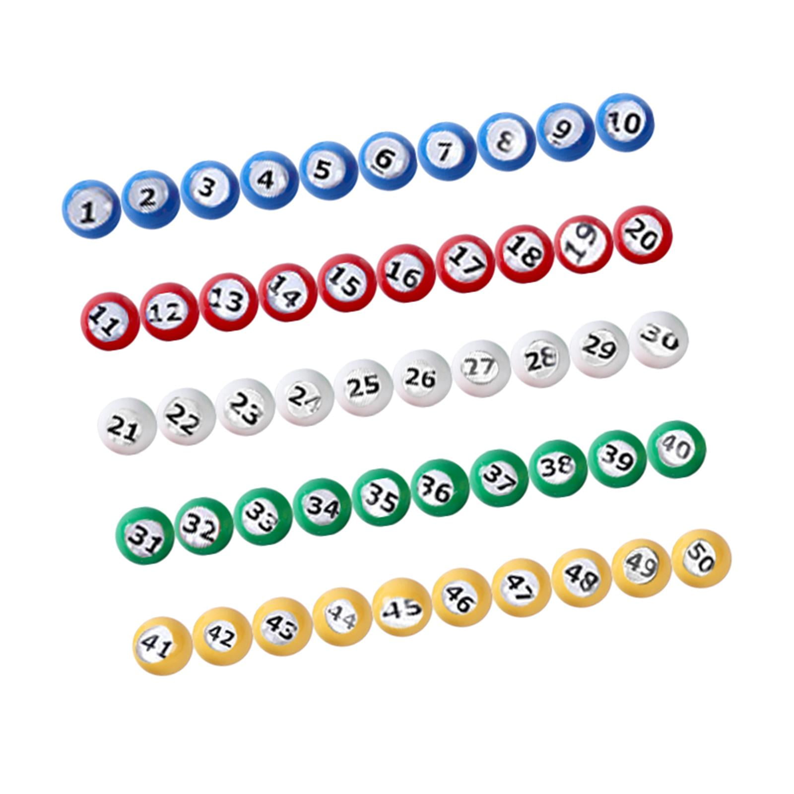 Set De 50 Bolas De Lotería Numeradas De Plástico De 4 Cm – Ideales Para Sorteos, Bingo, Rifas Y Fiestas, Blancas Con Números Del 1 Al 50